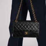 Chanel 1991 Lambskin Medium Classic Double Flap 24K GP