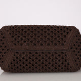 Miu Miu Brown Cotton Mesh Ivy Tote with Pouch