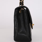 Rare Chanel 2005 Caviar Mini Square Flap Bag 24K GP
