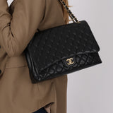 Chanel 2011 Caviar Maxi Classic Single Flap GHW