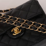 Rare Chanel 2005 Caviar Mini Square Flap Bag 24K GP