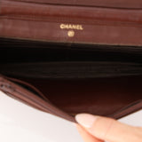 Chanel 1996 Chocolate Caviar Timless Wallet on Chain 24K GP