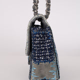Rare Chanel 2014 Denim Patchwork Medium Single Flap Bag