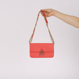 Louis Vuitton Sweet Coral Leather Bloom Wallet on Chain