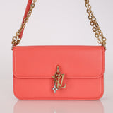 Louis Vuitton Sweet Coral Leather Bloom Wallet on Chain