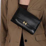 Hermès 1986 Noir Box Annie Shoulder Bag GHW