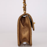 Chanel 1990 Metallic Bronze Micro Half Flap Bag 24K GP