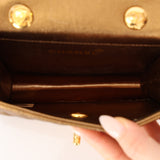 Chanel 1990 Metallic Bronze Micro Half Flap Bag 24K GP