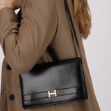 Hermès 1986 Noir Box Annie Shoulder Bag GHW