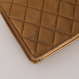 Chanel 1990 Metallic Bronze Micro Half Flap Bag 24K GP
