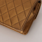 Chanel 1990 Metallic Bronze Micro Half Flap Bag 24K GP
