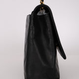 Ultra-Rare Chanel 1991 Black Lambskin Double CC Maxi Flap Bag 24K GP