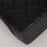Ultra-Rare Chanel 1991 Black Lambskin Double CC Maxi Flap Bag 24K GP