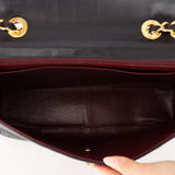 Ultra-Rare Chanel 1991 Black Lambskin Double CC Maxi Flap Bag 24K GP