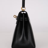 Rare Hermès 1988 Noir Boxcalf Mini Kelly Sellier 20 GHW
