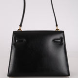 Rare Hermès 1988 Noir Boxcalf Mini Kelly Sellier 20 GHW