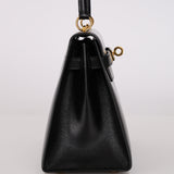 Rare Hermès 1988 Noir Boxcalf Mini Kelly Sellier 20 GHW