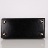Rare Hermès 1988 Noir Boxcalf Mini Kelly Sellier 20 GHW