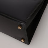 Rare Hermès 1988 Noir Boxcalf Mini Kelly Sellier 20 GHW