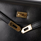 Rare Hermès 1988 Noir Boxcalf Mini Kelly Sellier 20 GHW