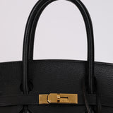 Hermès 2002 Noir Ardennes Retourne Birkin 35 GHW