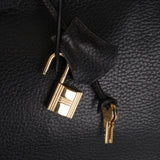Hermès 2002 Noir Ardennes Retourne Birkin 35 GHW