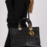 Christian Dior Large Black Lambskin Lady 1990s