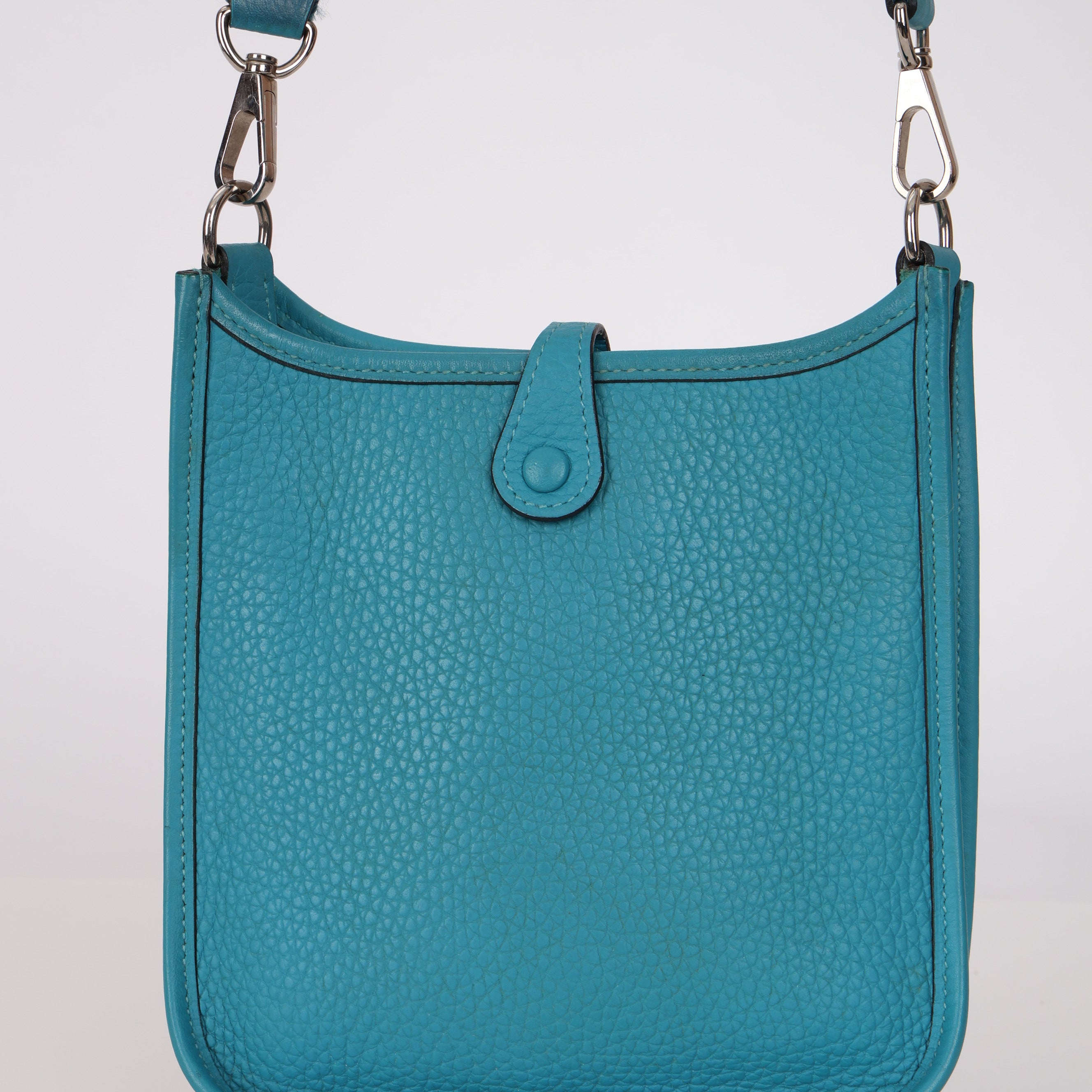 Hermès Evelyne TPM Bleu Paon Clemence 2014 PHW
