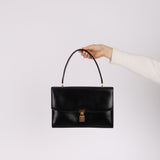 Ultra-Rare Hermès 1974 Noir Boxcalf Cadena Shoulder Bag GHW