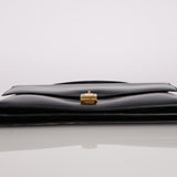 Ultra-Rare Hermès 1974 Noir Boxcalf Cadena Shoulder Bag GHW