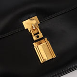 Ultra-Rare Hermès 1974 Noir Boxcalf Cadena Shoulder Bag GHW