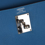 Hermès 2011 JPG Bleu Mykonos Clemence Shoulder Kelly 42 PHW