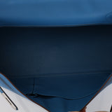 Hermès 2011 JPG Bleu Mykonos Clemence Shoulder Kelly 42 PHW