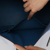 Hermès 2011 JPG Bleu Mykonos Clemence Shoulder Kelly 42 PHW