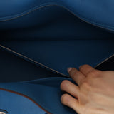 Hermès 2011 JPG Bleu Mykonos Clemence Shoulder Kelly 42 PHW
