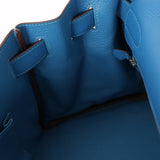 Hermès 2011 JPG Bleu Mykonos Clemence Shoulder Kelly 42 PHW