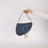 Dior 2020 Deep Ocean Medium Saddle Bag