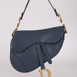 Dior 2020 Deep Ocean Medium Saddle Bag