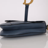 Dior 2020 Deep Ocean Medium Saddle Bag