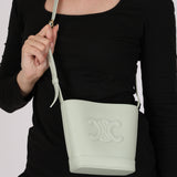 Celine Mini Cuir Triomphe Bucket Bag Mint Smooth Calfskin