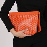 Goyard Goyardine Conti Pouch Orange Coated Canvas
