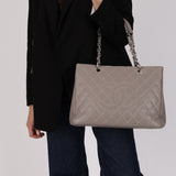 Chanel 2013 Grey Caviar Grand Shopping Tote