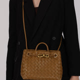 Bottega Veneta Amber Intrecciato Small Andiamo Bag