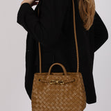Bottega Veneta Amber Intrecciato Small Andiamo Bag