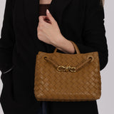 Bottega Veneta Amber Intrecciato Small Andiamo Bag