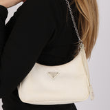 Prada Re-Edition Shoulder Bag White Nylon 2005