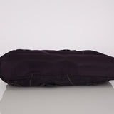 Prada Tessuto Lambskin & Nylon Floral Applique Shopping Tote