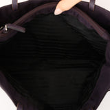 Prada Tessuto Lambskin & Nylon Floral Applique Shopping Tote