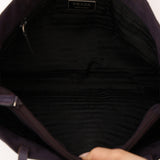 Prada Tessuto Lambskin & Nylon Floral Applique Shopping Tote