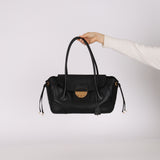Prada Black Vitello Daino Sound Lock Tote